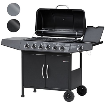 Broilmaster BBQG11DE BBQ Gasgrill 6 plus 1, schwarz - 1