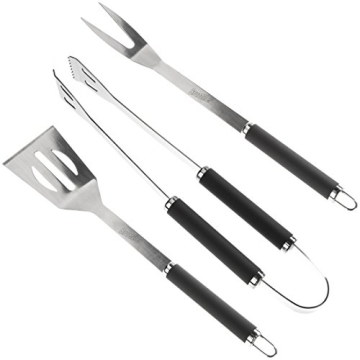 Bruzzzler Edelstahl Grillbesteck-Set 3-teilig im Koffer