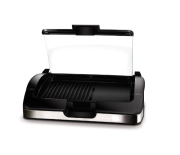 Kleiner Barbecue-Grill Elektro mit Standfuss und Glasplatte