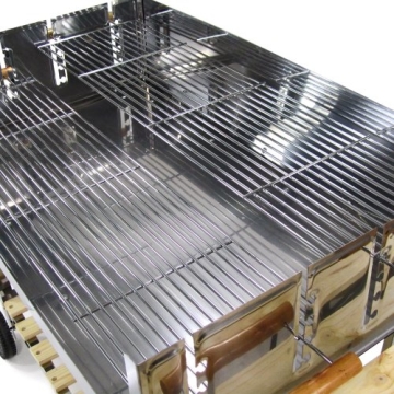 Edelstahl Holzkohle Grill geeignet Barbecue gross