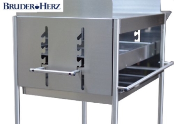 hochwertiger Edelstahlgrill Holzkohlengrill – 2 Seitenablagen
