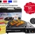 Gaskocher Campingkocher mit 8 Gaskartuschen Portable + Grillaufsatz Grillplatte + Koffer (Farbe Schwarz, Rot, Blau oder Grau) - 1