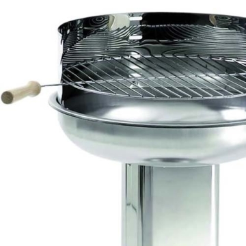 billiger Edelstahl Holzkohle – Säulengrill in Silber