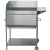 Premio Edelstahlgrill Edeldesign Holzkohle Grill fahrbar mit Frontblende - 1