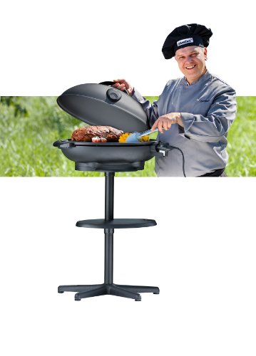 grosser Elektrogrill – Barbecue Säulengrill mit Haube