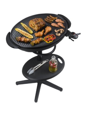 grosser Elektrogrill – Barbecue Säulengrill mit Haube